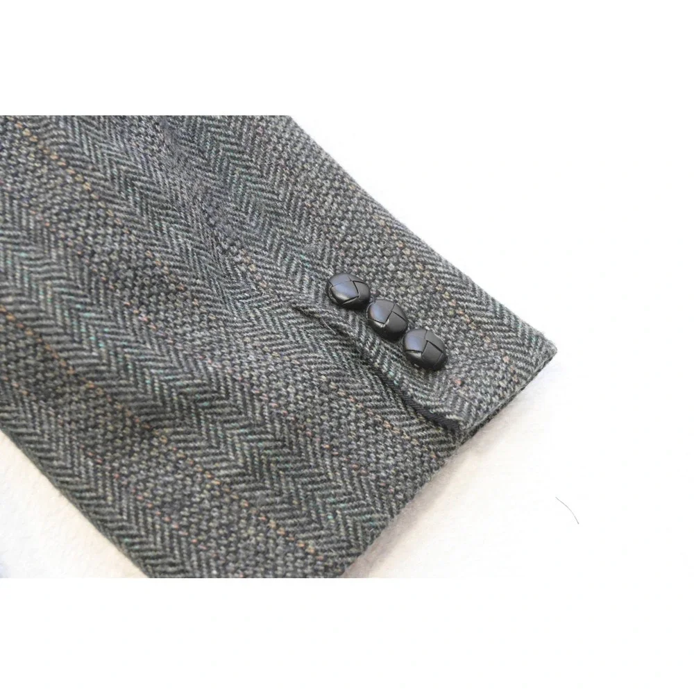 American Trend Tweed Blazer Mens 50L Gray Herringbone 2 BTN‎ Sport Coat EUC